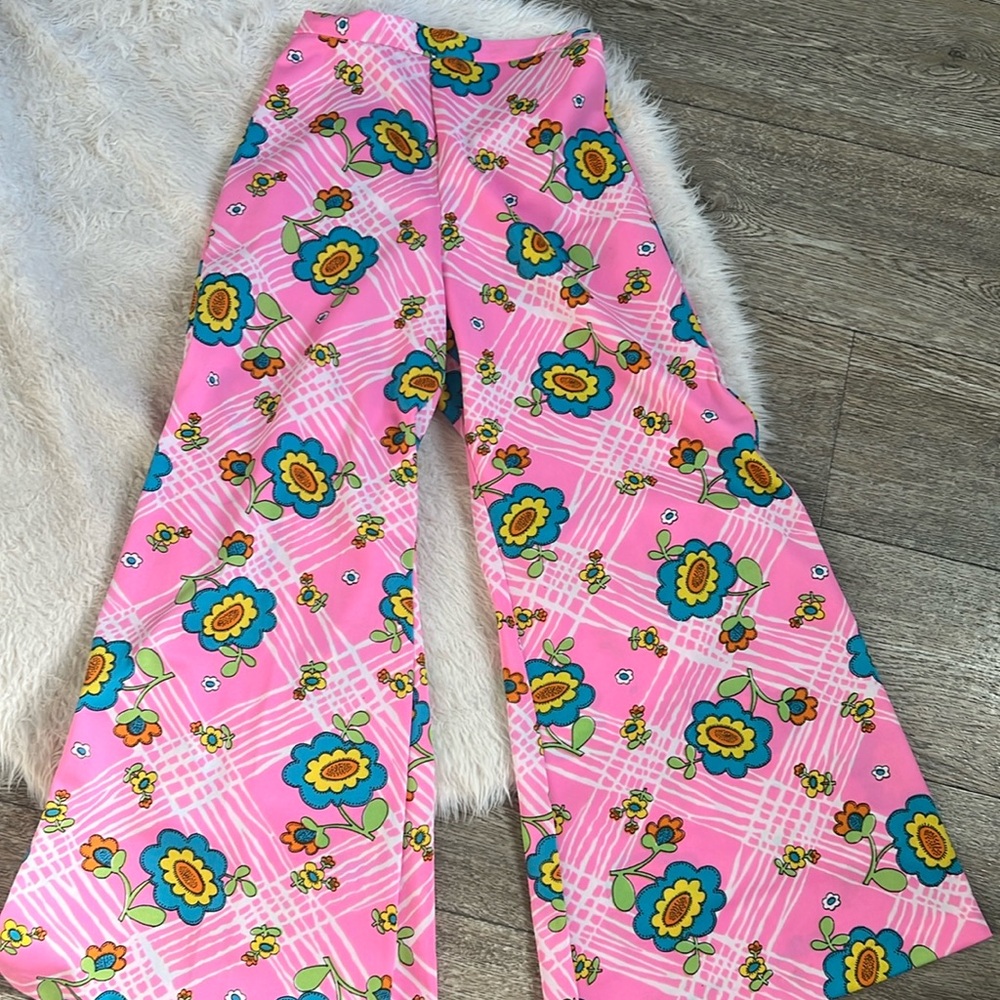 Vintage hippie floral pants